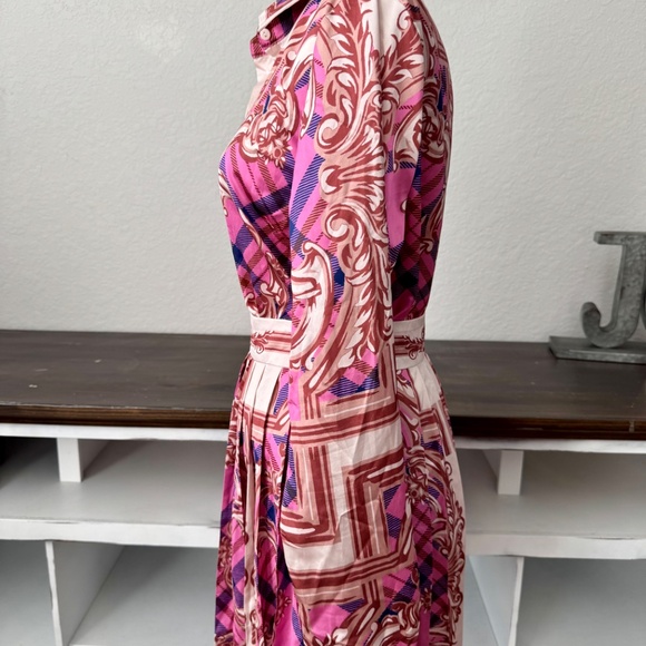 Her Bottari Button Down Shirt Skirt Set Pleated Skort Plaid Women's Size L - Picture 6 of 12